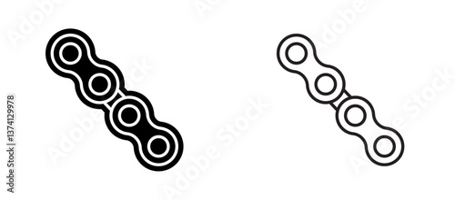 chain car icon in outline and solid style Vector