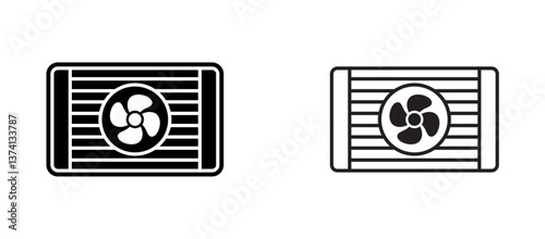 filter car icon in outline and solid style Vector