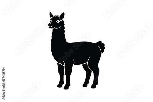Alpaca vector silhouette