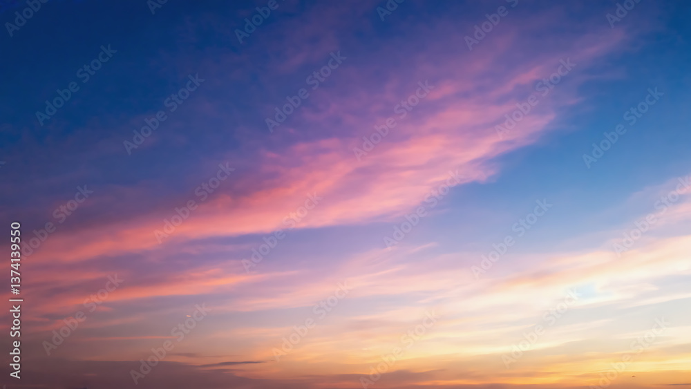 Evening twilight sky with colorful clouds Evening twilight sky with colorful clouds