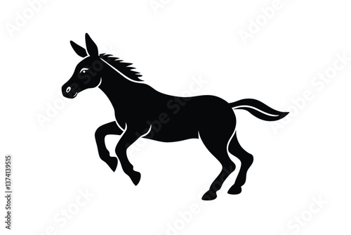 Mule vector silhouette