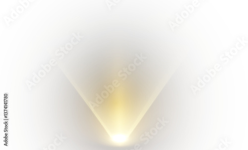 Yellow light effects. Beam png from a spotlight and a star. Gold Shine, glow, white. Glowing abstract isolated light effects lens. Lens flash,png explosion, spark.	

