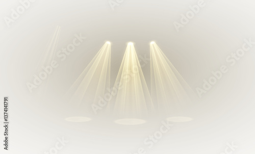 Yellow light effects. Beam png from a spotlight and a star. Gold Shine, glow, white. Glowing abstract isolated light effects lens. Lens flash,png explosion, spark.	
