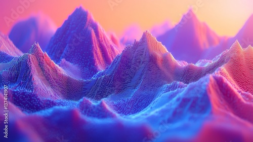 Immersive futuristic visualization brings to life a captivating digital landscape of interconnected data flows and energy patterns