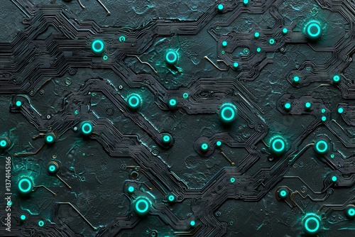 A space station of the future featuring walls of green and illuminated accents