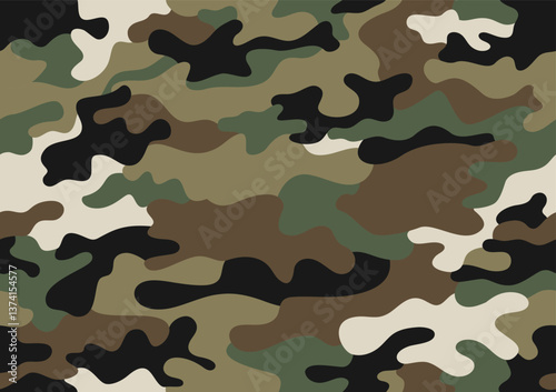 camouflage pattern military background vector texture seamless army clothing green black brown colors