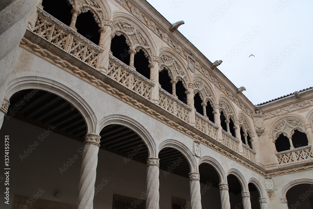 medieval hall (san gregorio college) in valladolid in spain