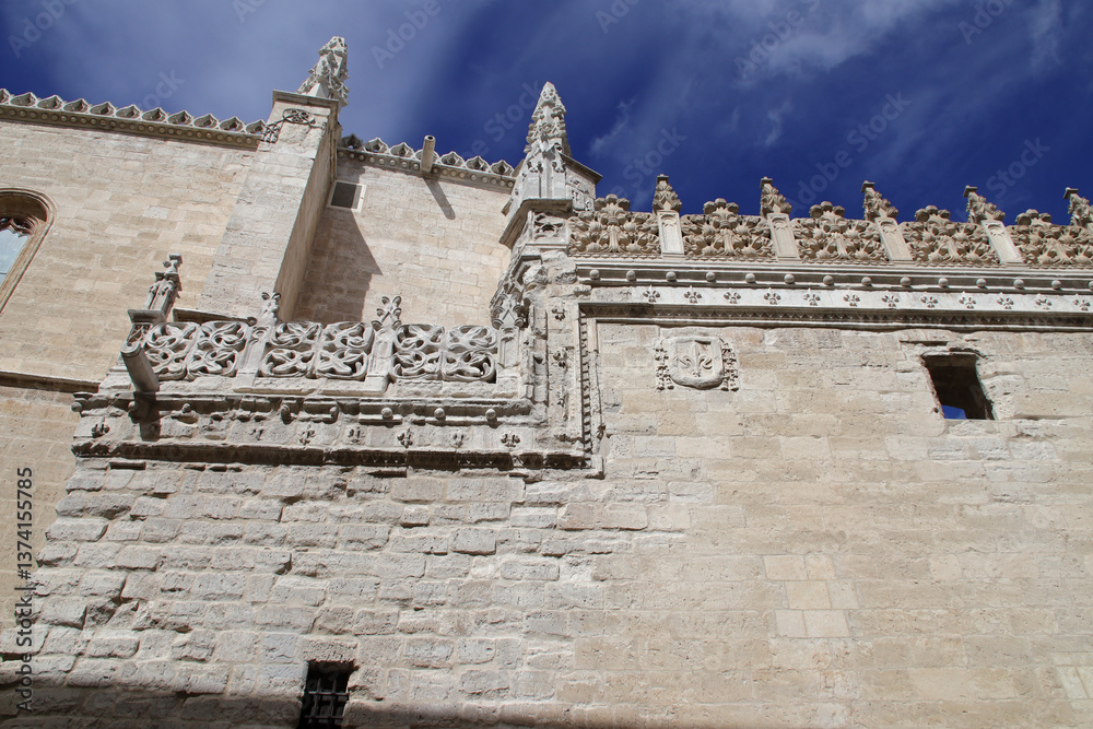 medieval hall (san gregorio college) in valladolid in spain