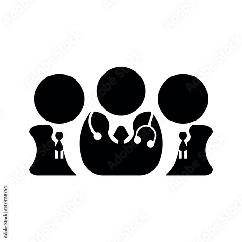 Medical doctor physician group icon.	
