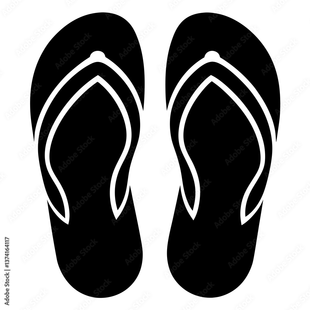 flip flops isolated on white