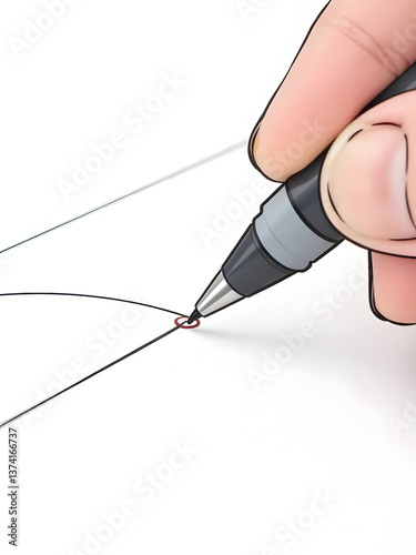 Plotting A Point On The Chart With A Sharp Object, Specifically Placing A Small Pinhole Marker In Its Exact Posi