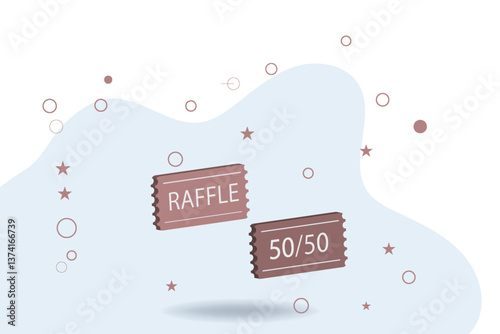 Raffle Ticket, Enter to Win concept, vector illustration design, abstract background