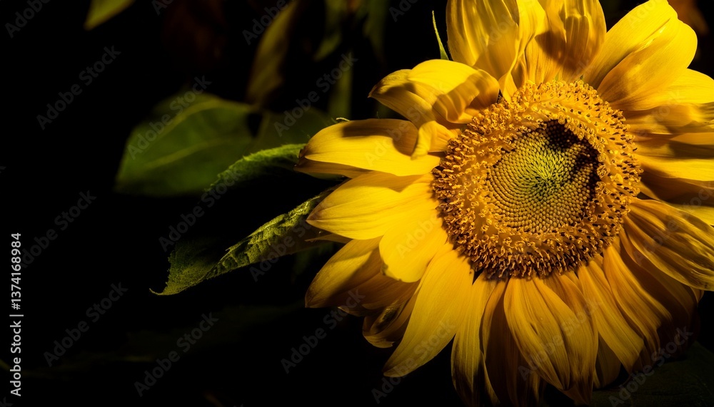 Naklejka premium 咲いているヒマワリ