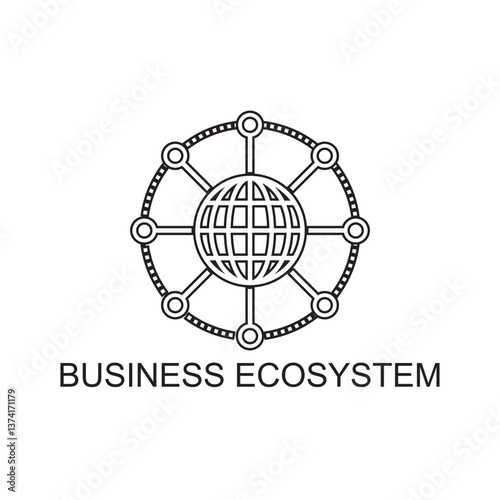 business ecosystem icon , management icon
