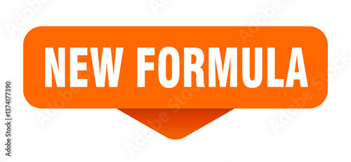 new formula sticker. new formula sign on transparent background