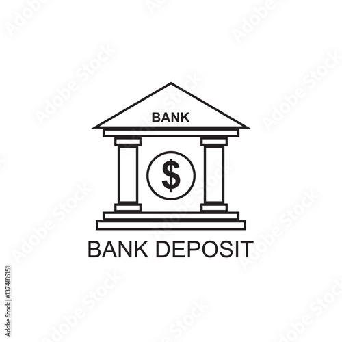 bank deposit icon , business icon