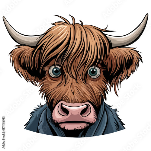 funny cow/bull cartoon vector
