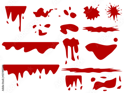 Big set of blood stains vector
Vector set of blood stains realistic background eps
blood stains of different shapes set vector
