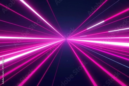 Vibrant neon streaks of light zoom across a futuristic 3D anime background,  colorful,  anime