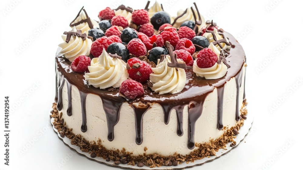 Round cake isolated, clean view. Round cake isolated, clean view.