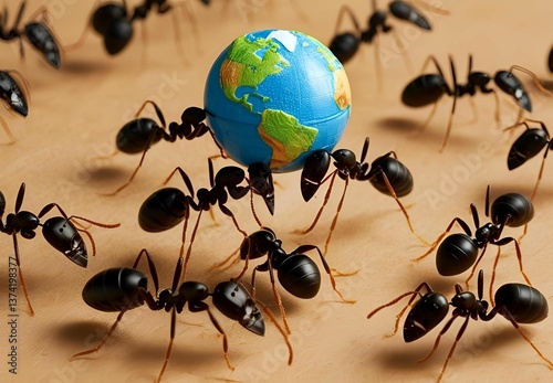 ants on the earth