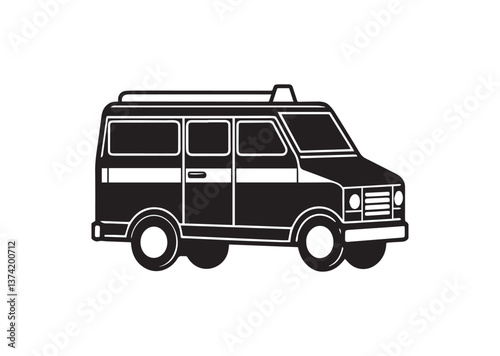 Emergency vehicle silhouette Vector