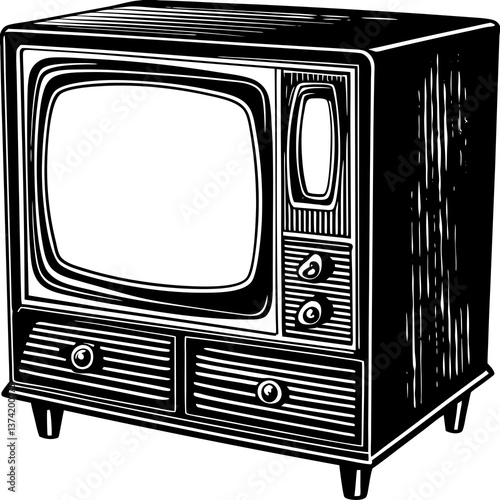 vintage tv set