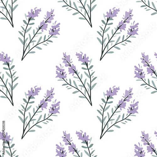seamless pattern of lavender