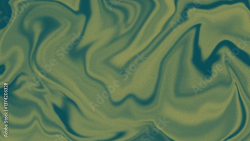 Green psychedelic abstract wallpaper. Abstract swirl waves background