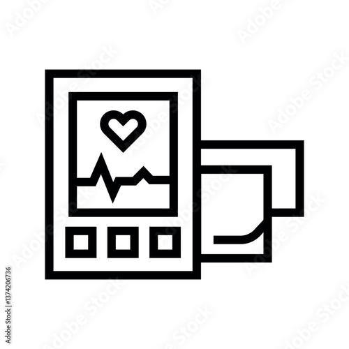 tonometer black line icon for digital and print projects.