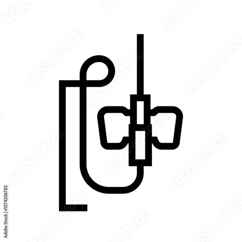 catheter black line icon for digital and print projects.