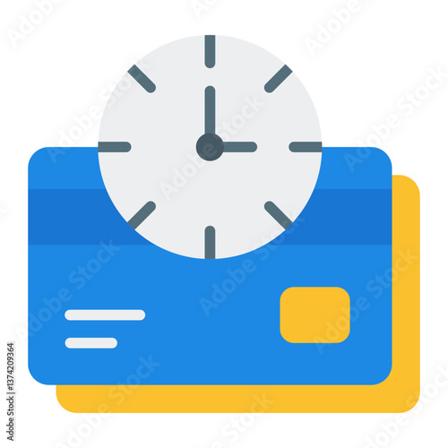Pay Later Icon. Deferred payment symbol. Buy now and pay later finance sign - stock vector. Flat Icon