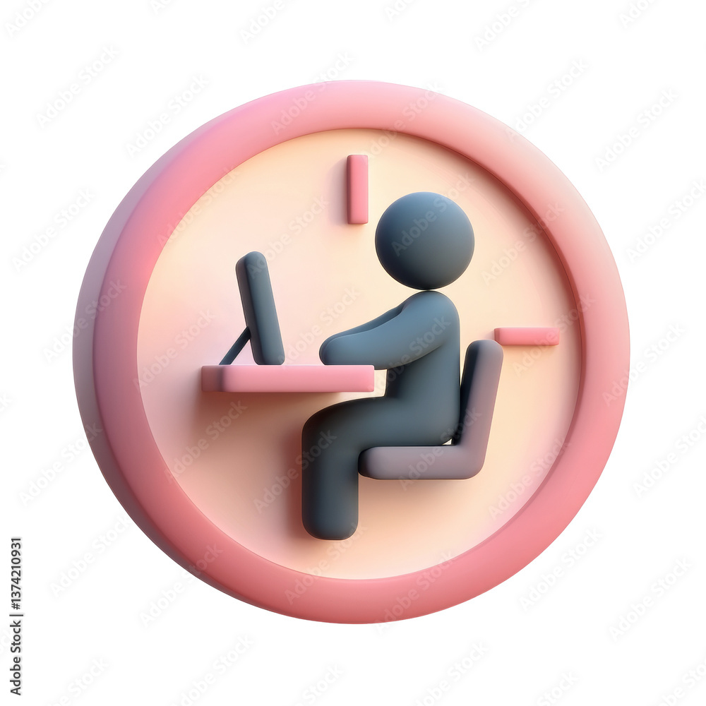 of a person working at a computer workstation of a person working at a computer workstation