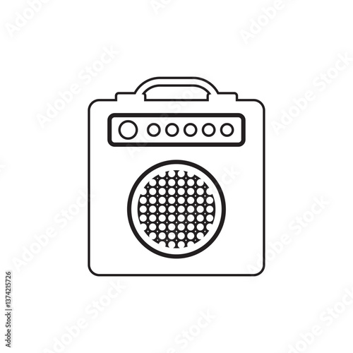 amplifier icon , tuner icon vector