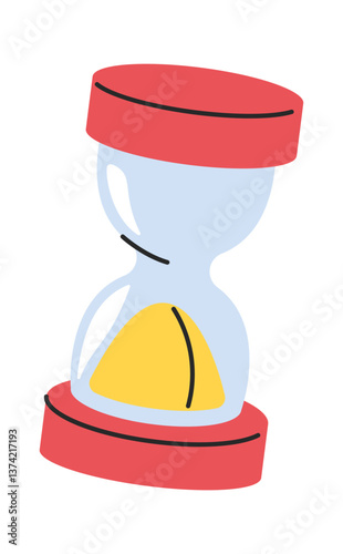 Sand hourglass hand-drawn education doodle