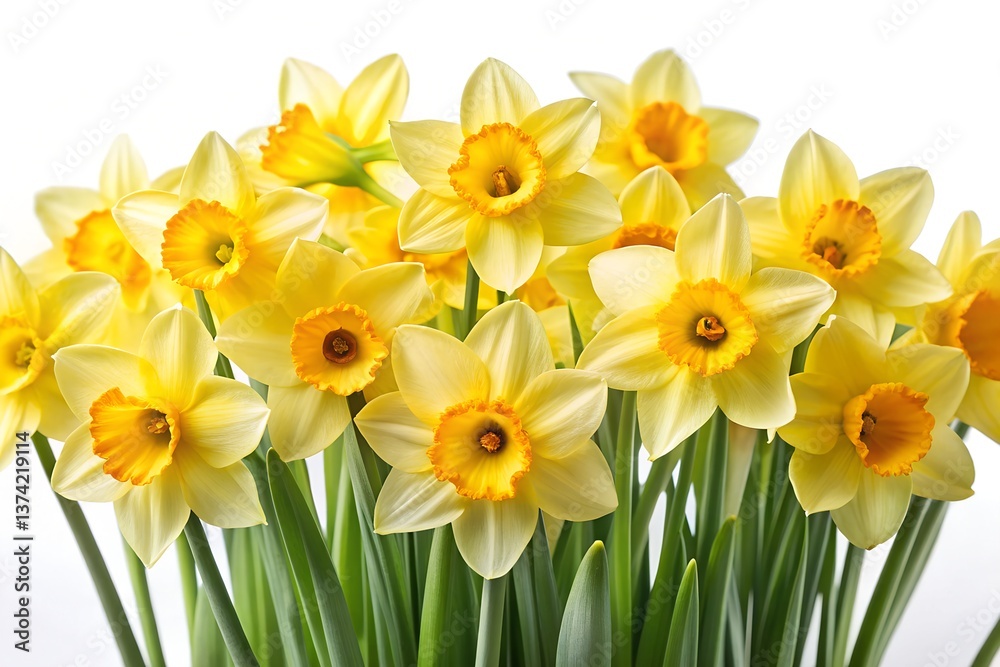 Obraz premium daffodils isolated on white background