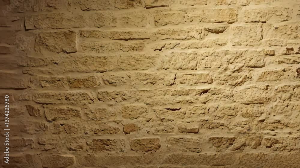 A light beige brick wall with a clean area for text overlay digital