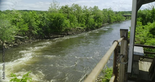 outflow of a canal into a river