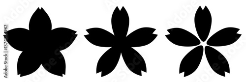 桜の花　セット　アイコン