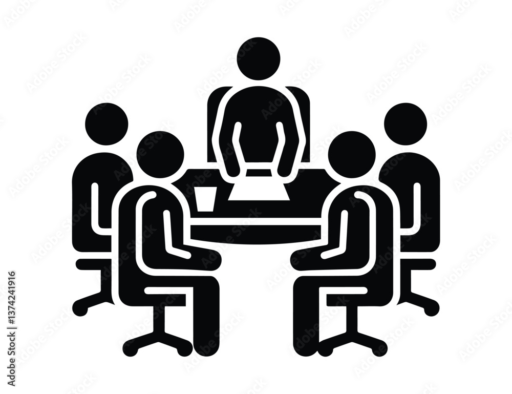 stickman at conference, man icon, office meeting, stick figure people icon stickman at conference, man icon, office meeting, stick figure people icon