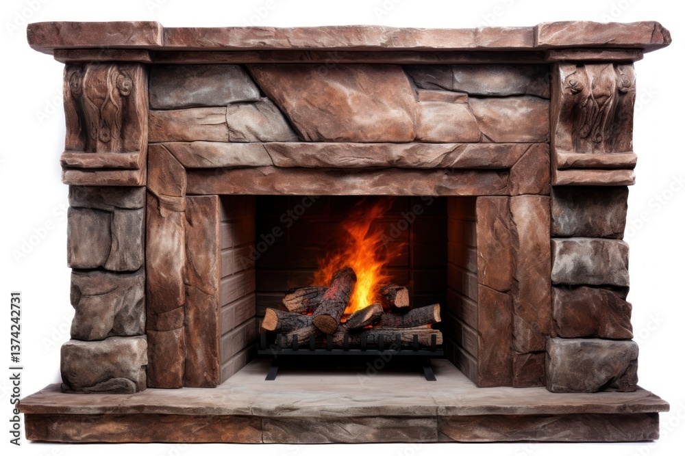 Fireplace hearth white background architecture. Fireplace hearth white background architecture.