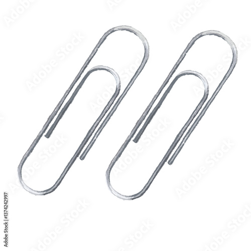 paper clip isolated on white background