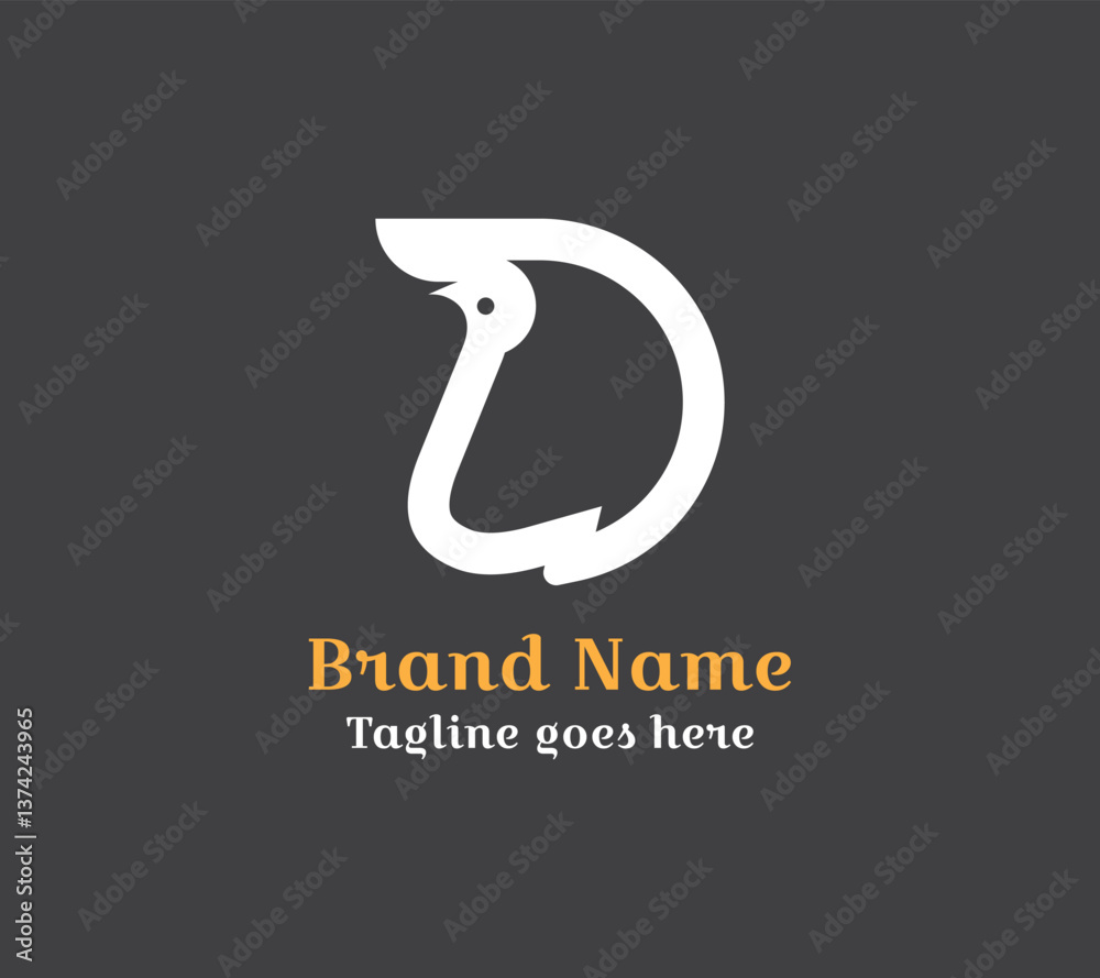 Fototapeta premium Abstract logo design with a modern vector style, featuring geometric shapes and 3D elements, symbolizing business and creativity in a clean, circular form