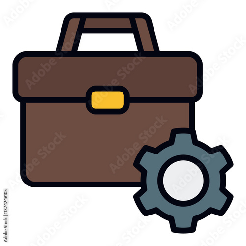 Business Development Icon. Growth strategy symbol. Company expansion and market opportunities - stock vector. Filled Line Icon