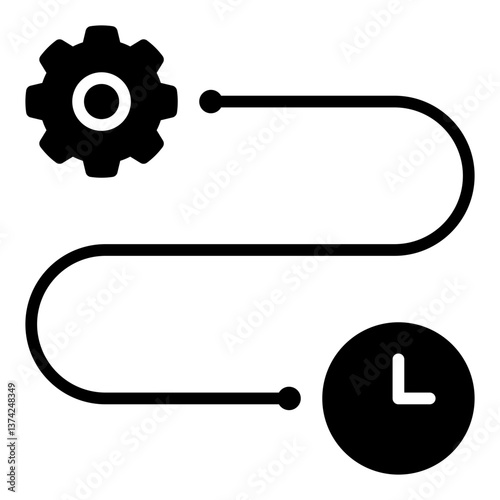Workflow Optimization Icon. Process improvement symbol. Business efficiency and productivity strategy - stock vector. Flat Icon
