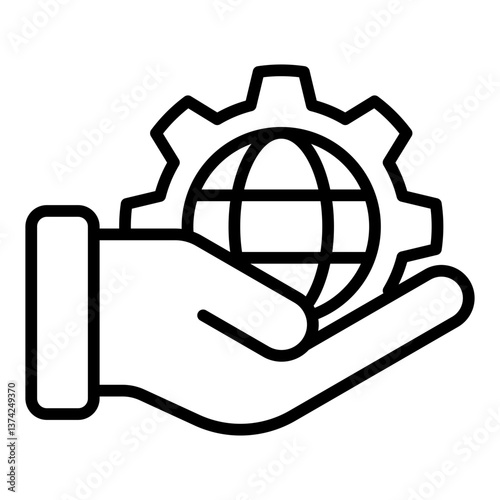 Corporate Governance Icon. Business ethics symbol. Company policy and leadership management - stock vector. Outline Icon