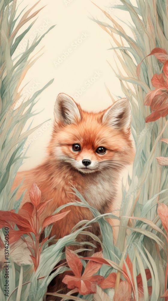 Obraz premium Wallpaper foxs wildlife animal mammal.