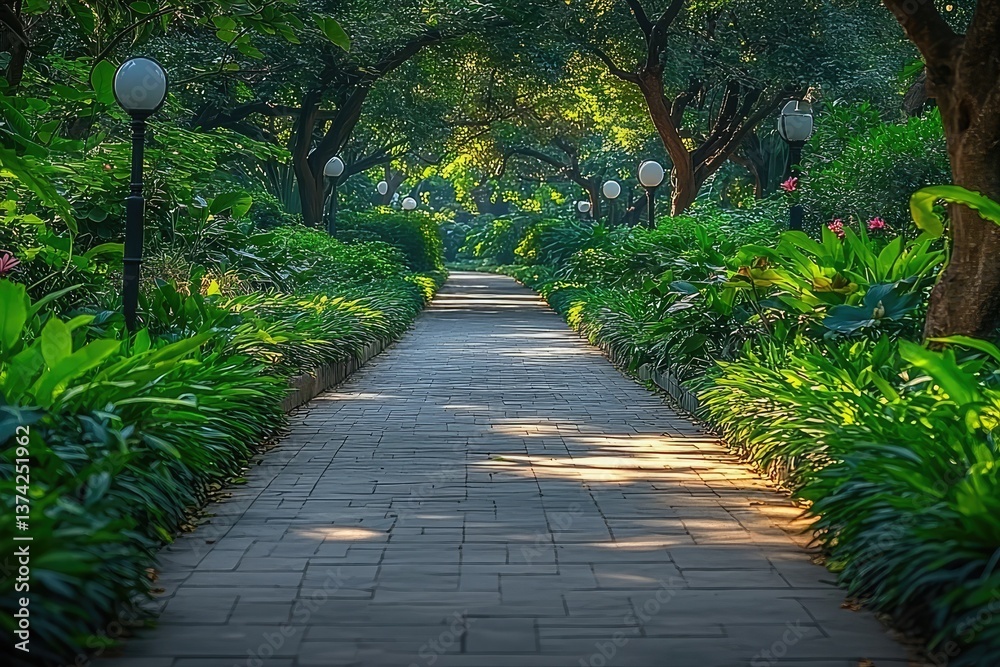 Obraz premium footpath in the park