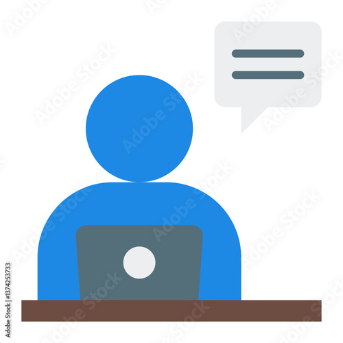 Administrative Icon. Office management symbol. Business organization and corporate administration - stock vector. Flat Icon