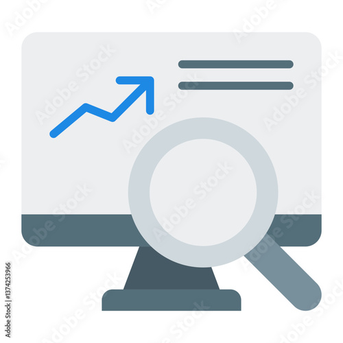 Performance Tracking Icon. Business progress symbol. Success metrics and corporate evaluation - stock vector. Flat Icon
